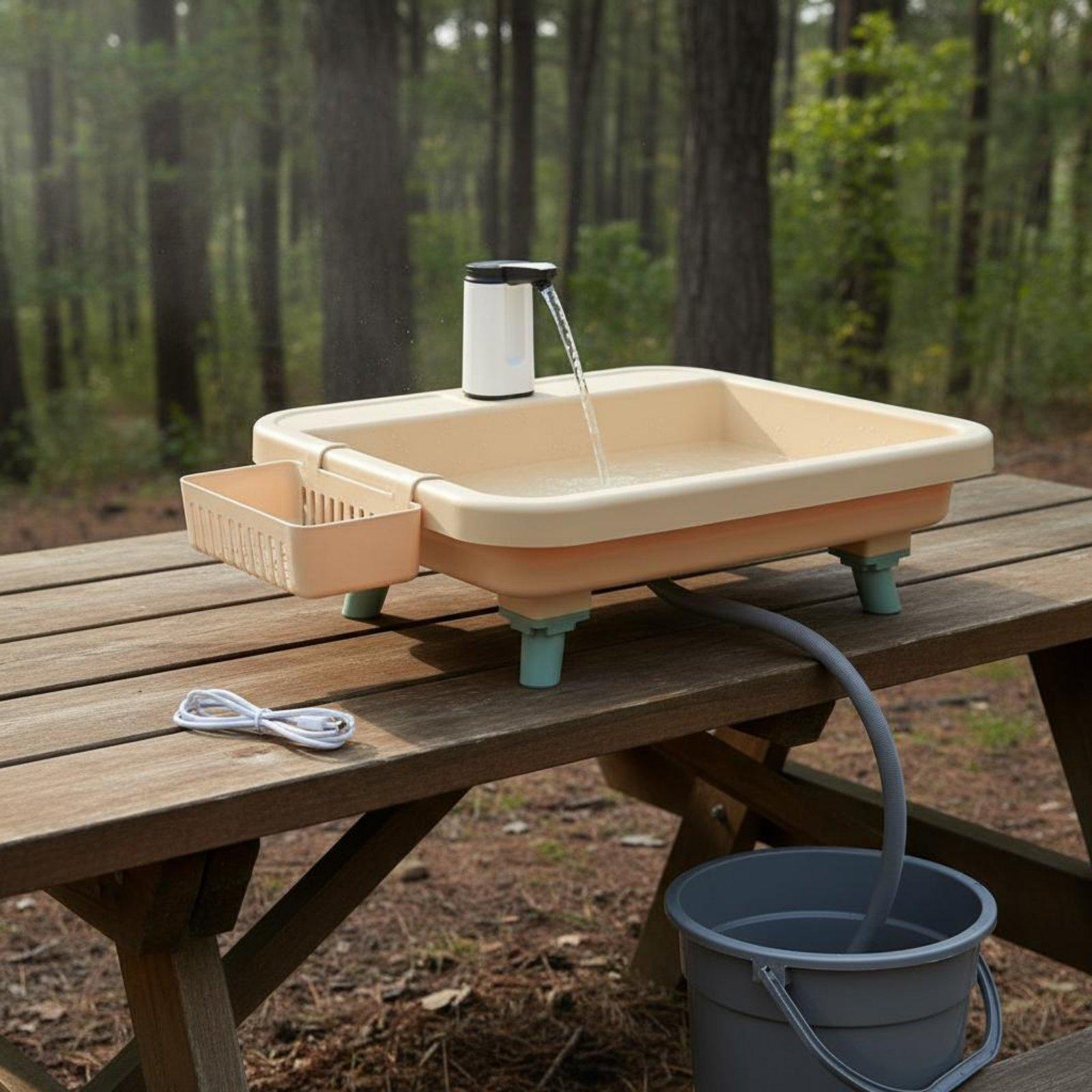 Faucet - Bacia de Lavagem Portátil para Camping