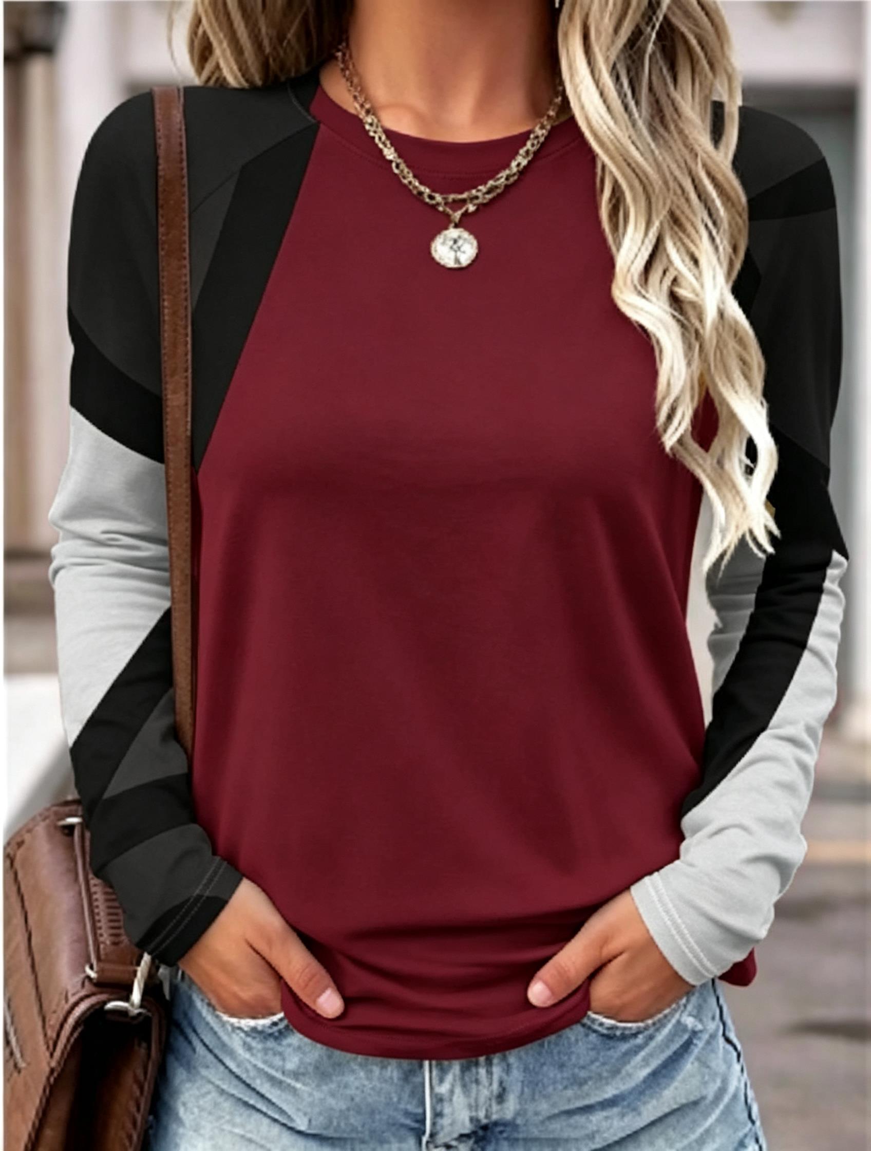 Camiseta Feminina de Manga Lon - Wallpaper avaliação e preço