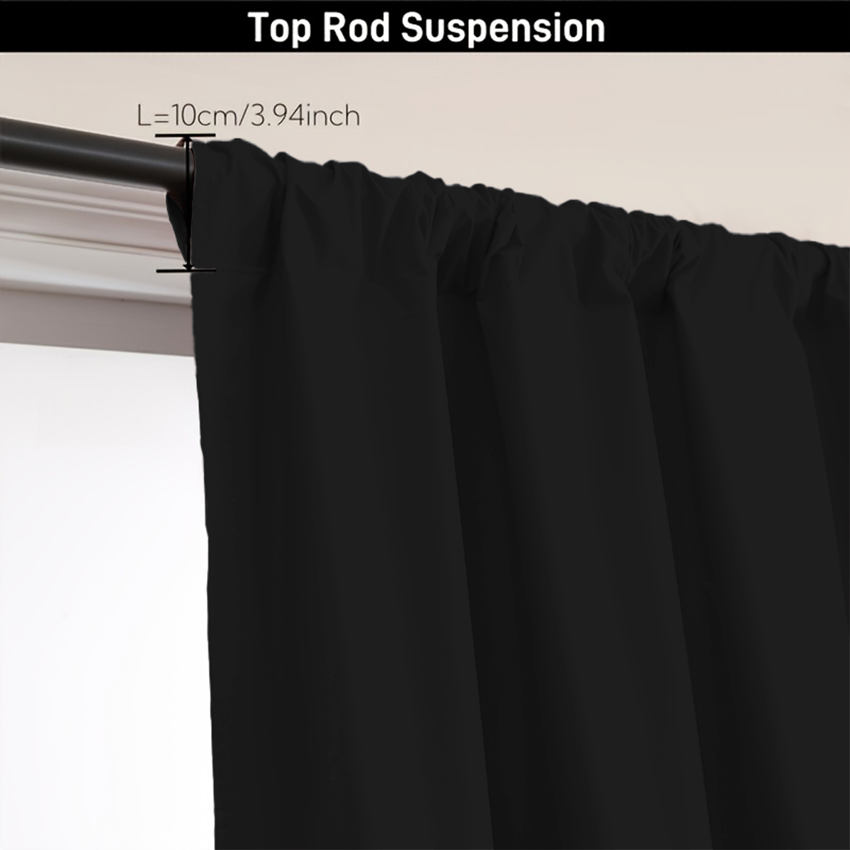 1 Peça de Cortina Simples de C - Curtain Rods avaliação e preço