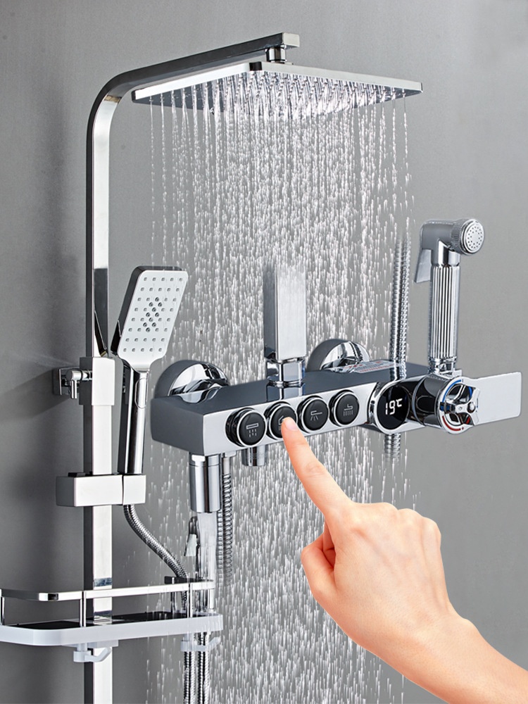 Luxo prata led display digital - Faucet avaliação e preço