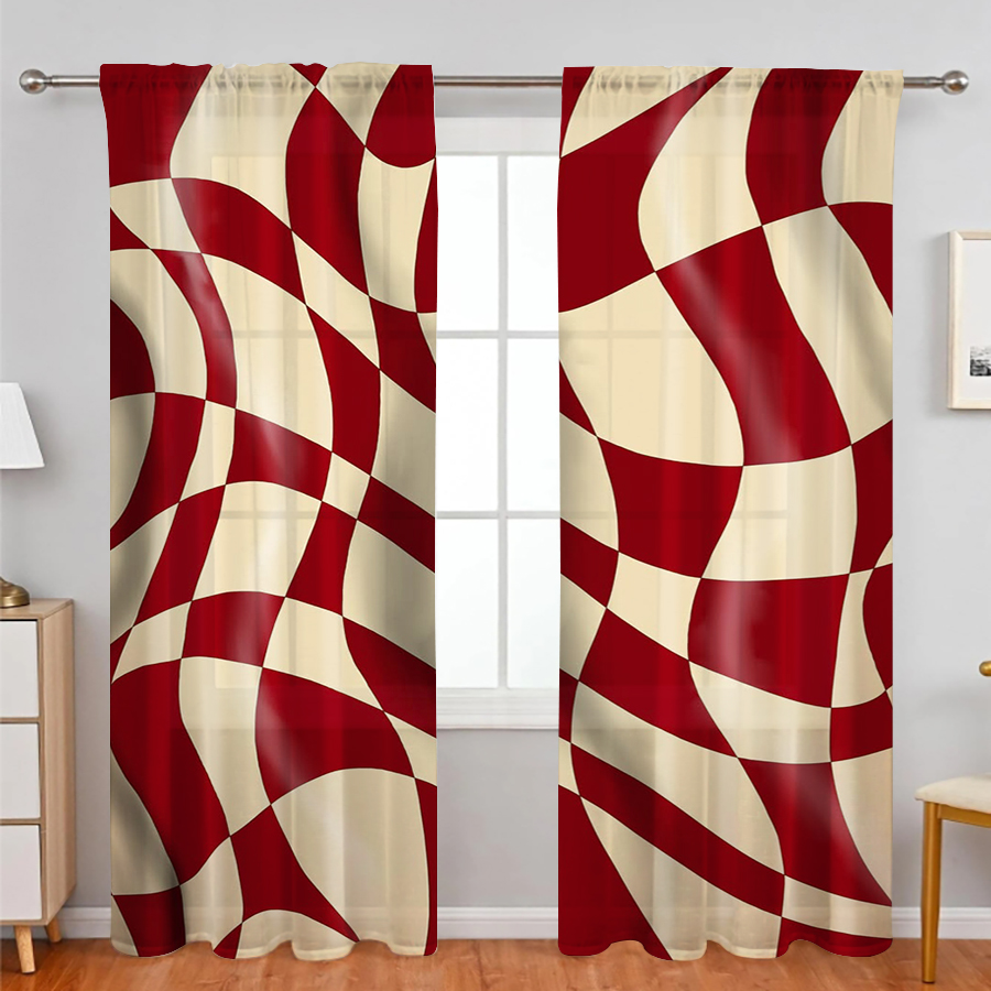 2 cortinas transparentes, padr - Curtain Rods avaliação e preço