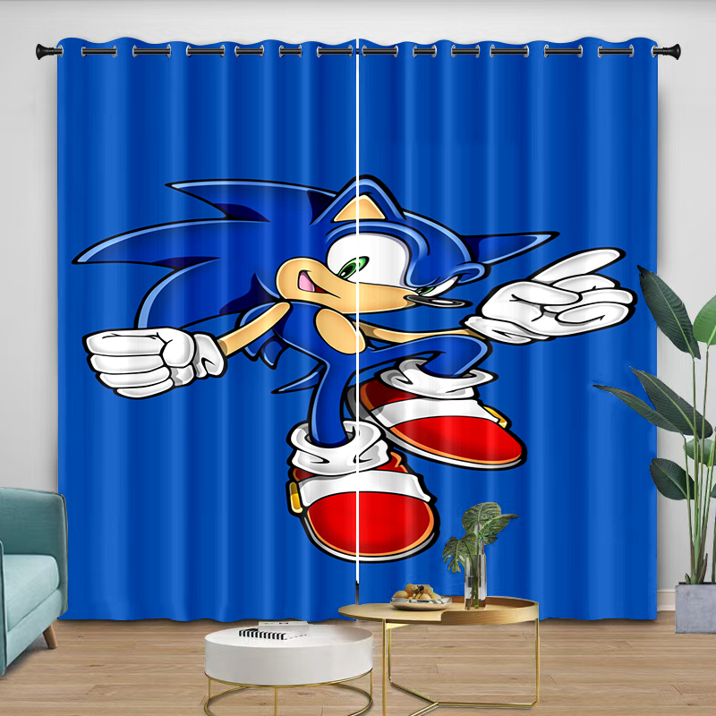 Cortinas Sonic Cartoon que pro - Curtain Rods avaliação e preço
