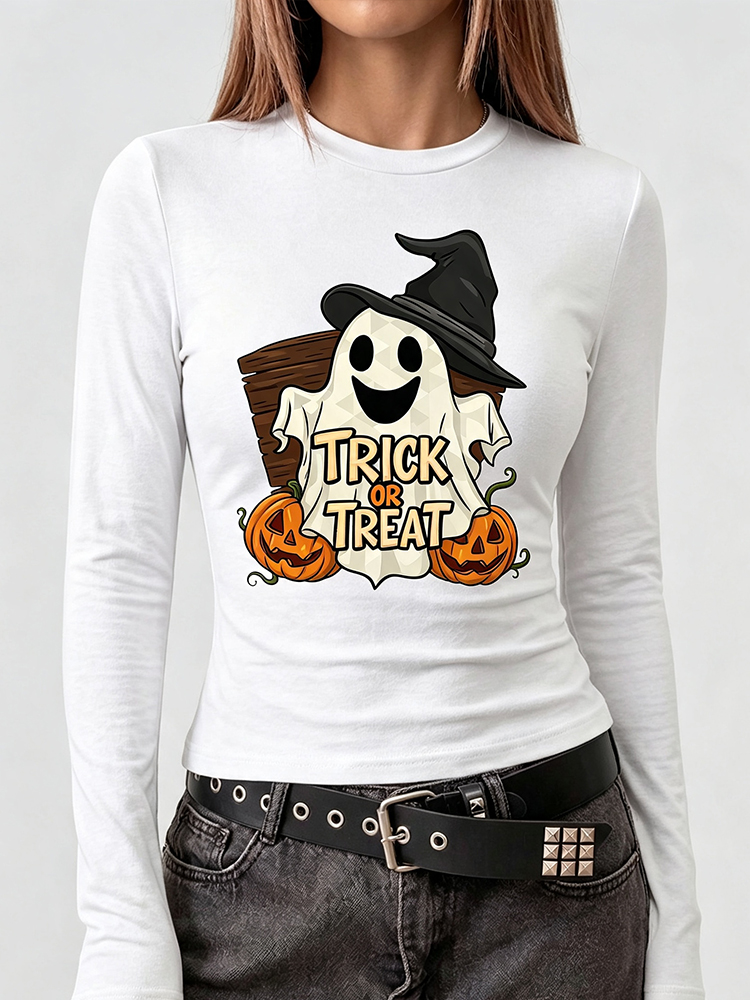 Camiseta Feminina de Manga Lon - Wallpaper avaliação e preço